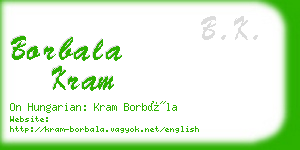 borbala kram business card